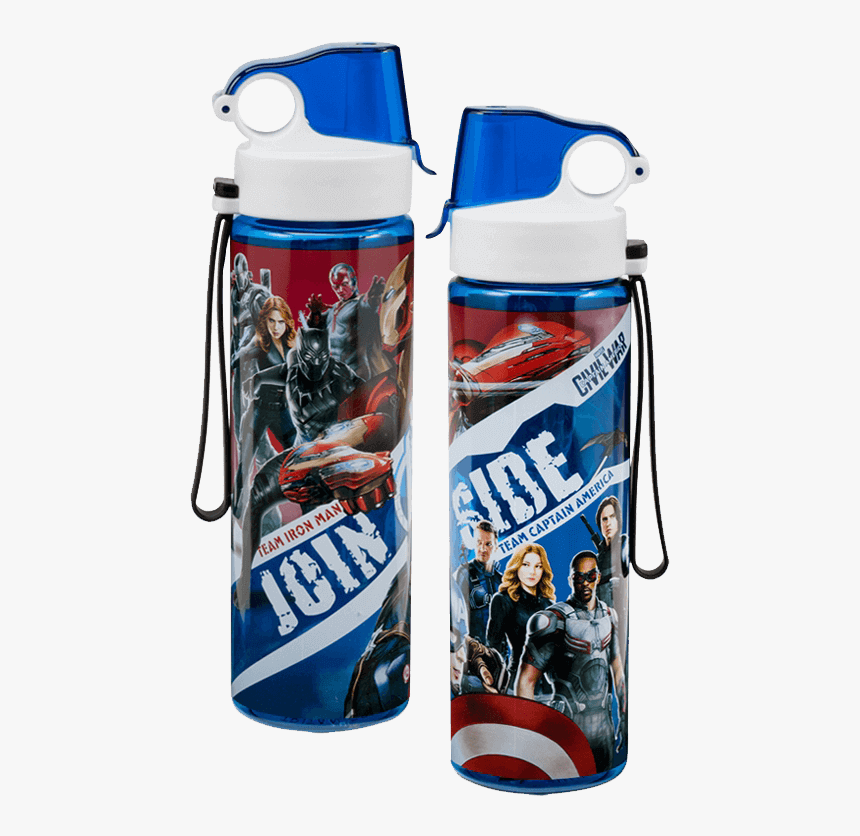 Captain America Civil War Tritan Sport Bottle - Water Bottle, HD Png Download, Free Download