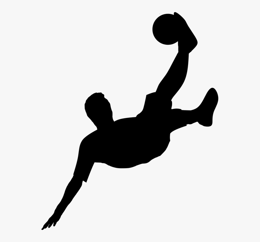 Silhouette, Football, Soccer, Ball, Boy, Competition - Football Silhouette, HD Png Download, Free Download