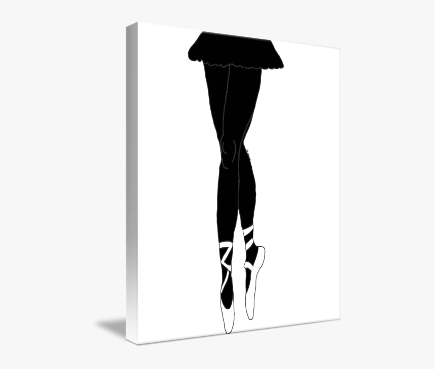 Ballerina Legs Silhouette By Kate Farrant - Ballerina Silhouette Legs, HD Png Download, Free Download