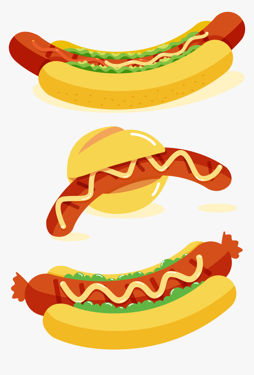 Hot Dog Bratwurst Sausage Fast Food - Bratwurst Vector, HD Png Download, Free Download