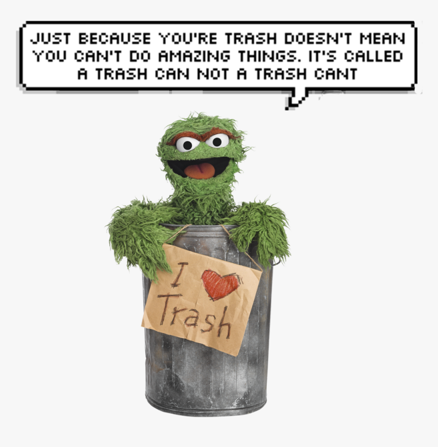 Oscar The Grouch I Love , Png Download - Oscar The Grouch I Love Trash, Transparent Png, Free Download