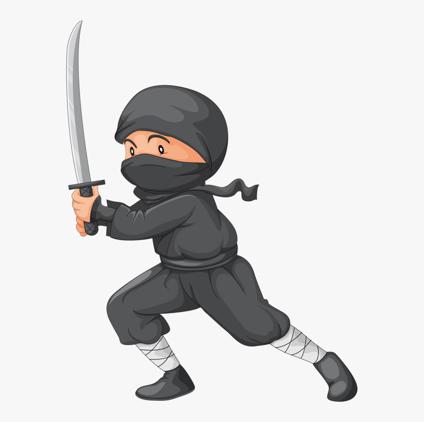 Transparent Handsome Clipart - Cartoon Ninja, HD Png Download, Free Download