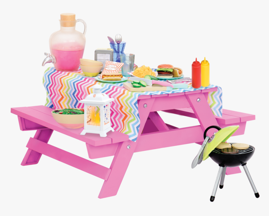 Table Clip Picnic Tablecloth - Our Generation Picnic Table Set, HD Png Download, Free Download