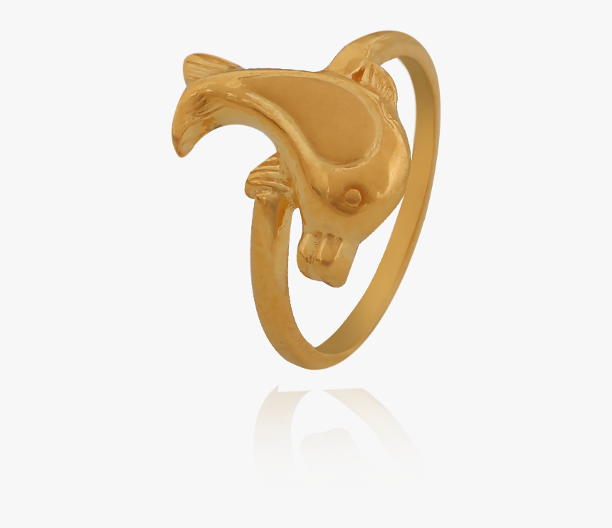 Adorable Dolphin Gold Ring - Wood, HD Png Download, Free Download