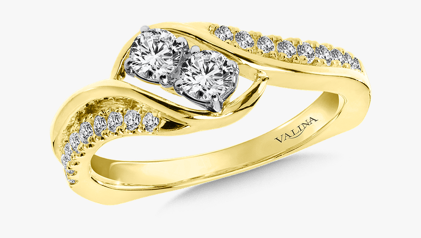 Valina Two-stone Diamond Engagement Ring Moutning In - Pre-engagement Ring, HD Png Download, Free Download