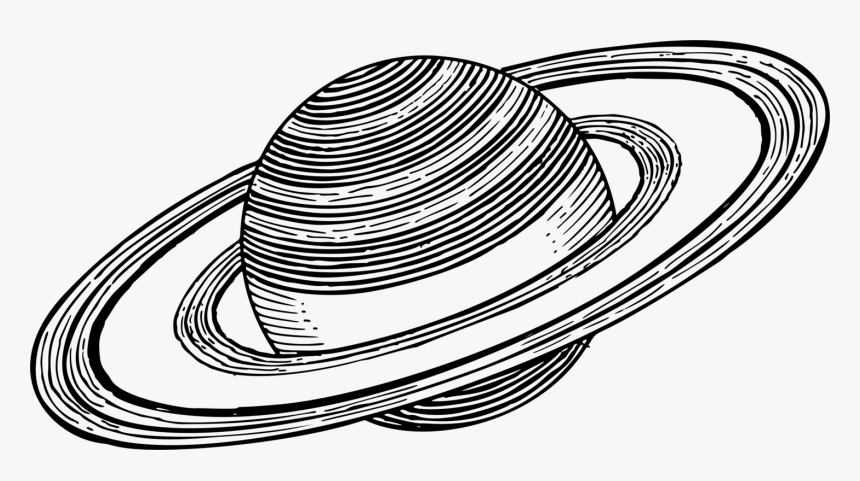 Line Art,coloring Book,blackandwhite - White Saturn Png, Transparent Png, Free Download