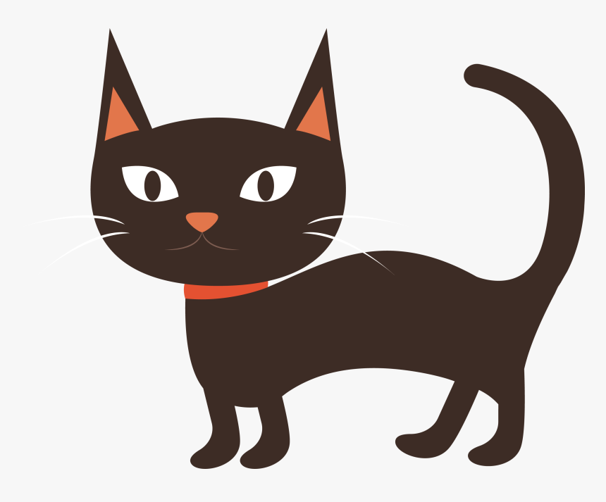 Transparent Black Cat Clipart Png - 黑 貓 卡通, Png Download, Free Download