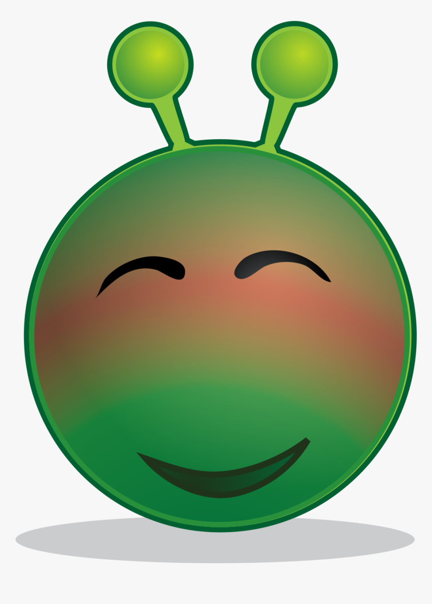 Green Alien Smiley Face , Png Download - Smiley Alien, Transparent Png, Free Download