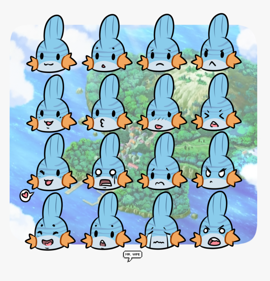 Mudkipz9 Chibi Expression Sheet - Chibi Mudkip, HD Png Download, Free Download