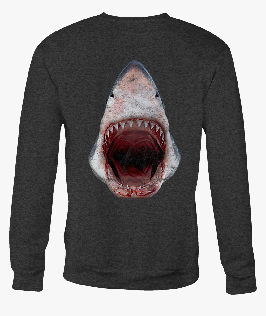 Crewneck Sweatshirt Shark Attack Ocean Shirt For Men - Great White Shark, HD Png Download, Free Download