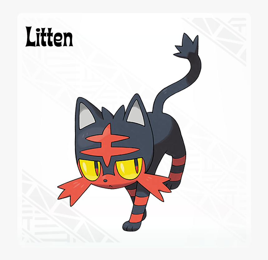 Pokemon Litten - Pokemon Sun And Moon Starters, HD Png Download, Free Download