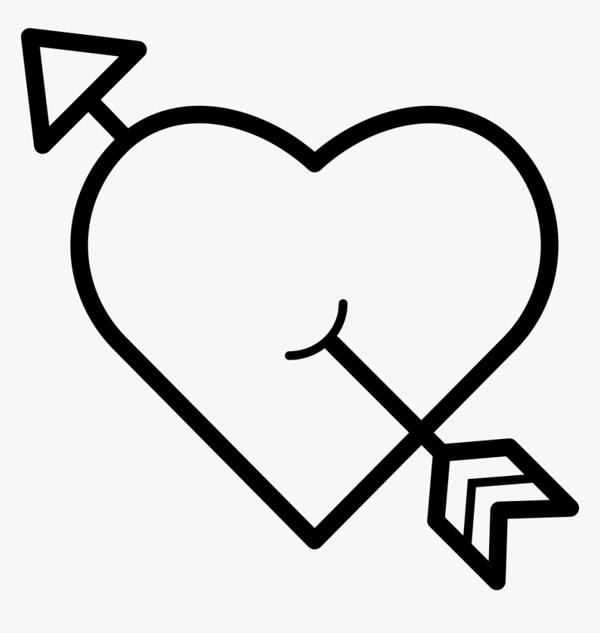 Png File Svg - Heart With Arrow Through, Transparent Png, Free Download