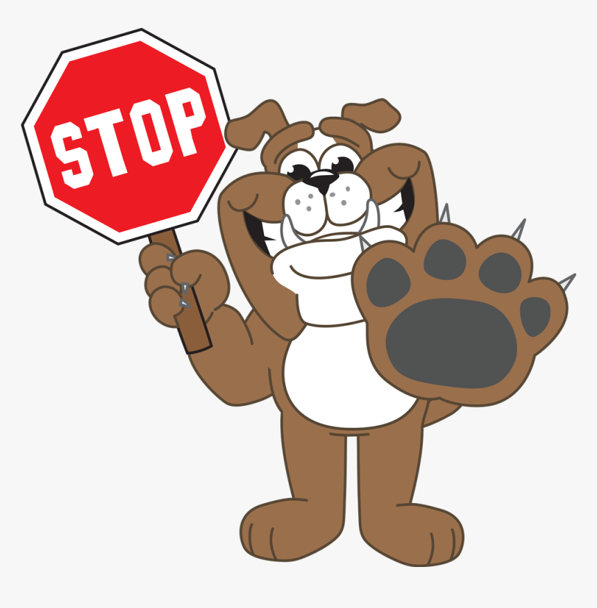 Bulldog With Stop Sign - Riverdale Middle School, HD Png Download, Free Download