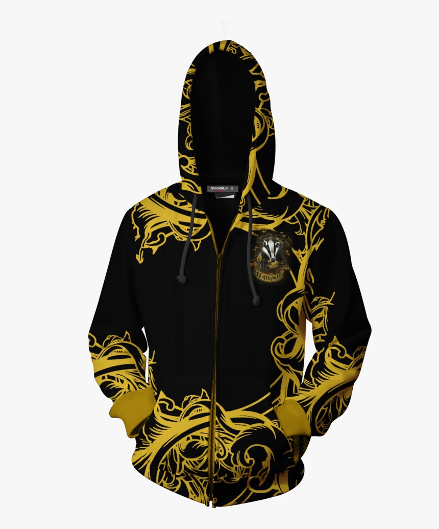 Loyal Like A Hufflepuff Harry Potter Zip Up Hoodie, HD Png Download, Free Download