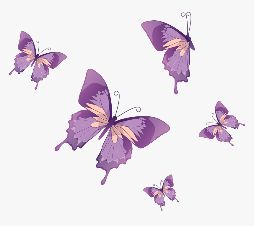 Pink Butterfly Vector Png - Watercolor Purple Butterfly ...