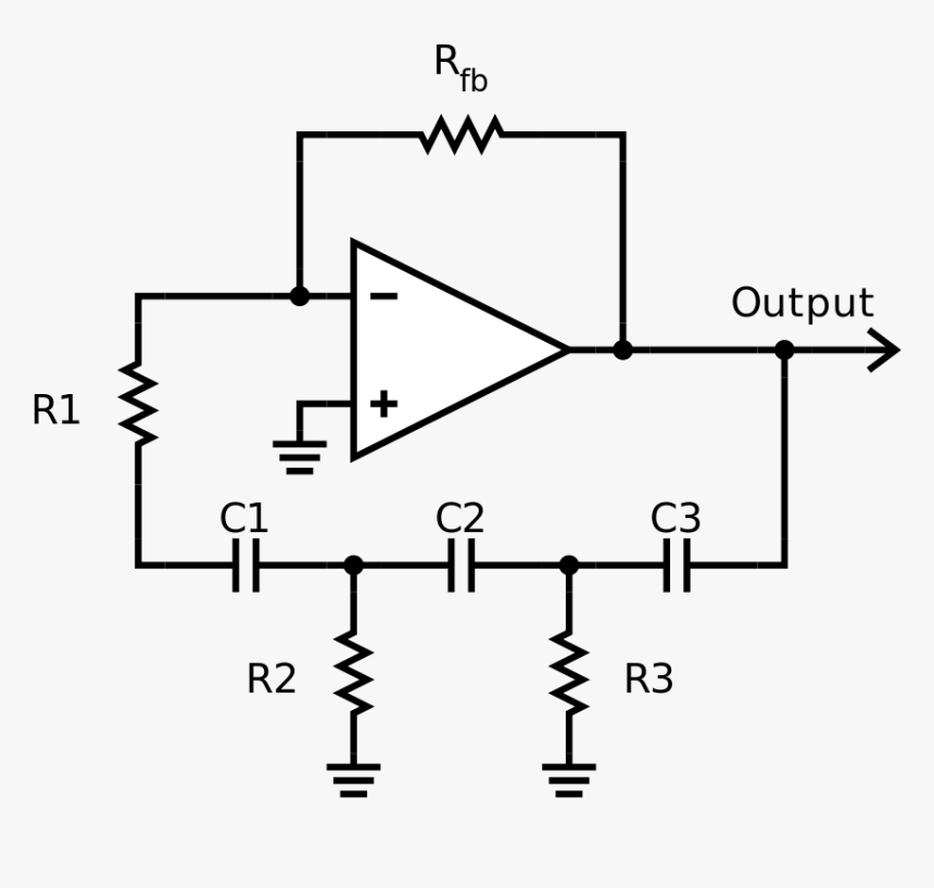 Sine Wave Oscillators - Rc Phase Shift Oscillator Diagram, HD Png Download, Free Download