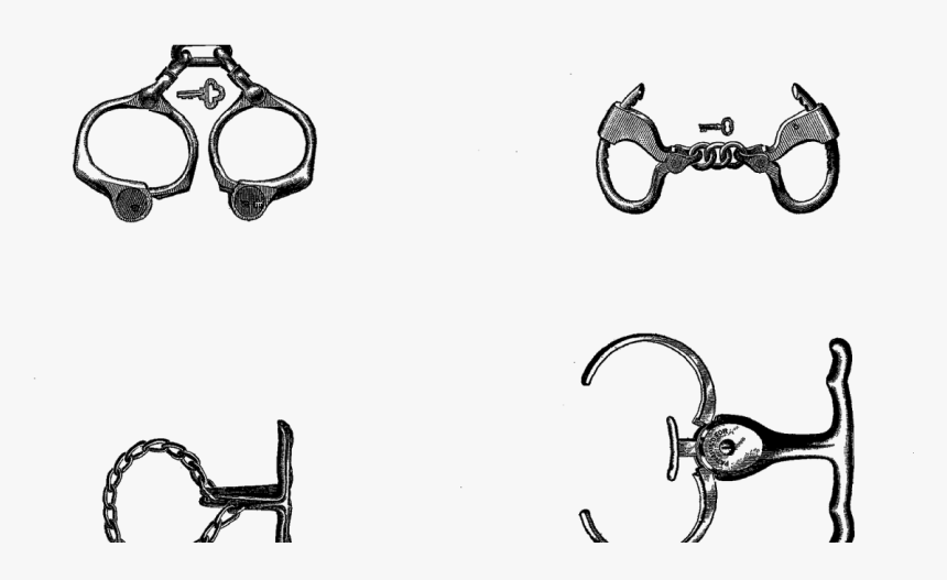 Metal Gear Clipart Printable - Vintage Handcuffs Png, Transparent Png, Free Download