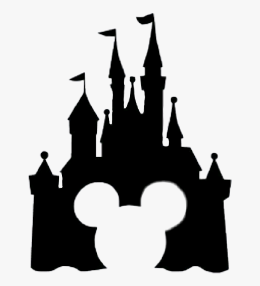 Download Disney Silhoutte Castle Mickeymouse Disney Castle With Mickey Head Hd Png Download Kindpng