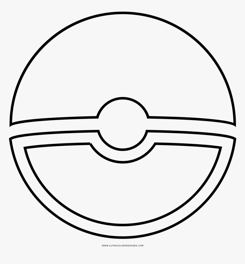 Pokeball Coloring Page - Circle, HD Png Download, Free Download