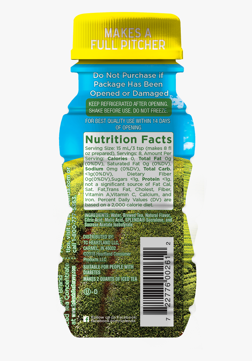 Transparent Arizona Iced Tea Png - Soda Can Nutrition Label, Png Download, Free Download