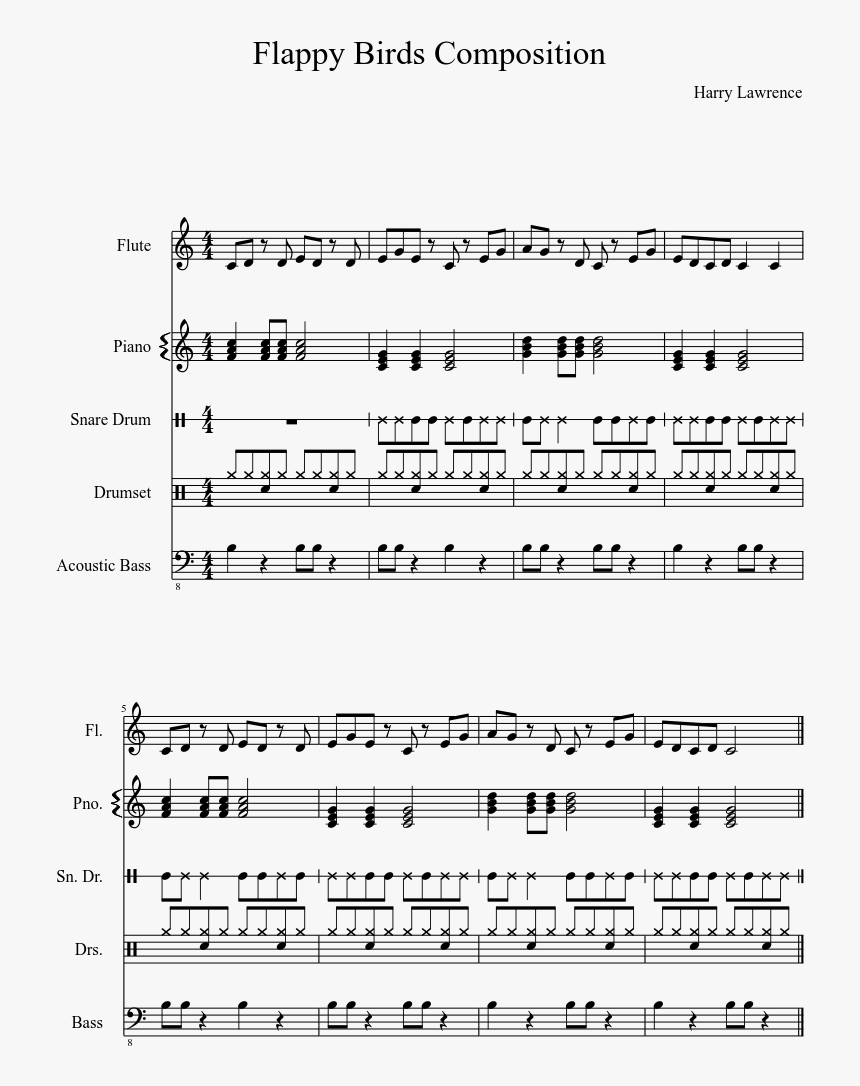 Flappy Bird Sheet Music, HD Png Download, Free Download