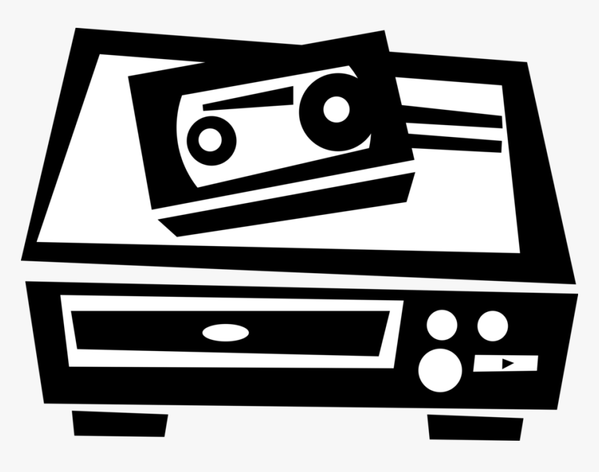 Vector Illustration Of Video Cassette Recorder Vcr, HD Png Download, Free Download