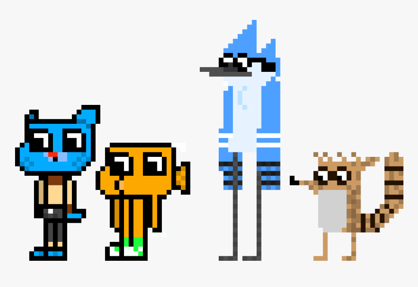 Pixel Art Gumball And Darwin, HD Png Download, Free Download