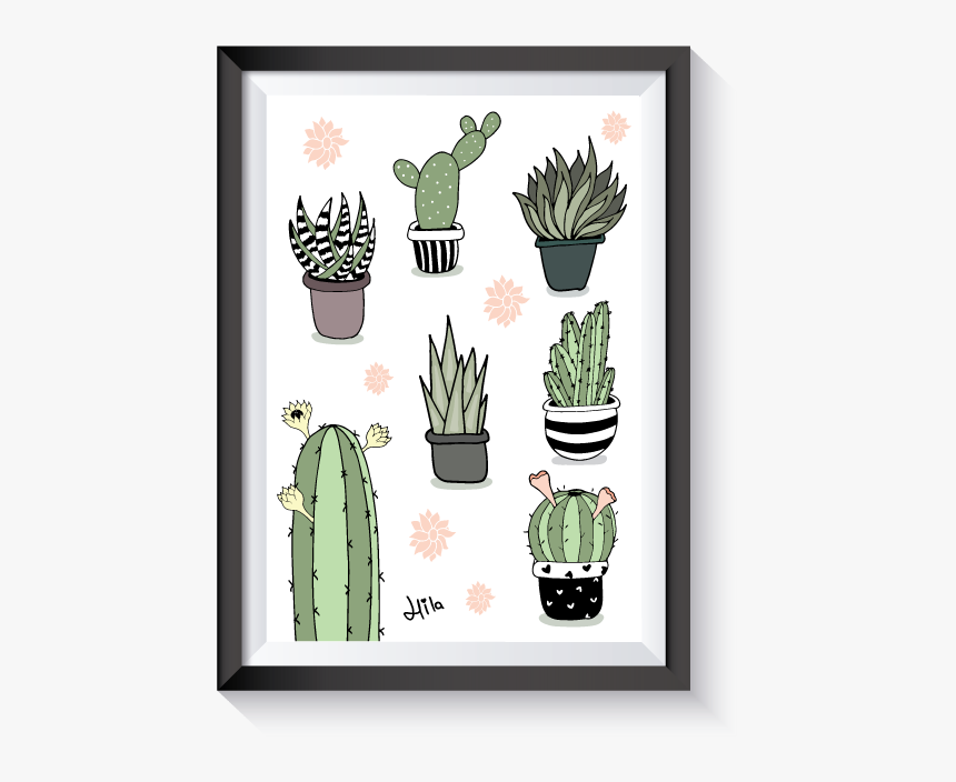 Clip Art Pretty Cactus - Illustration, HD Png Download, Free Download