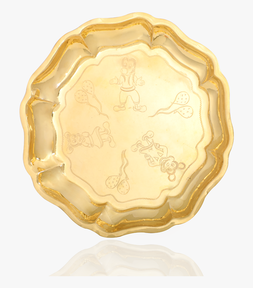 Engraved Pretty Gold Plate - Plate, HD Png Download, Free Download