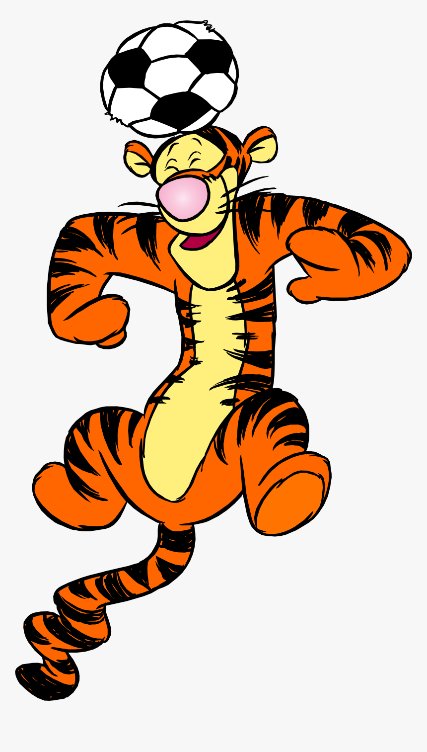 Tigger And Football Png Clip Art - Tigger Christopher Robin Cartoon, Transparent Png, Free Download