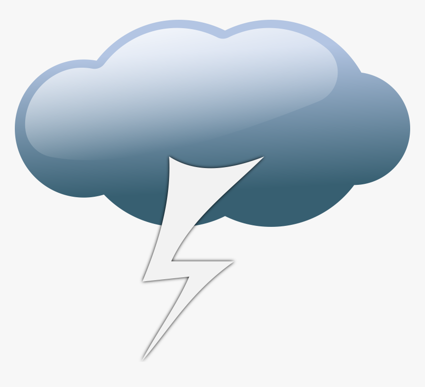 Weather Symbols 6 Clip Arts - Thunderstorm Weather Symbol, HD Png Download, Free Download