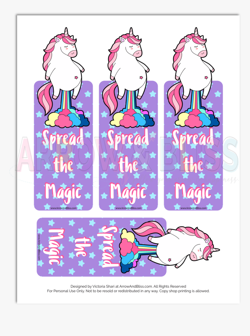 Grab This Free Chubby Unicorn Printable Bookmark Plus - Free Printable Unicorn Bookmark, HD Png Download, Free Download