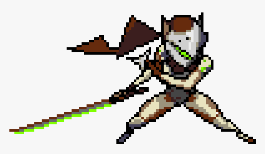 Genji Vector Low Poly - Overwatch Genji Pixel Spray, HD Png Download, Free Download