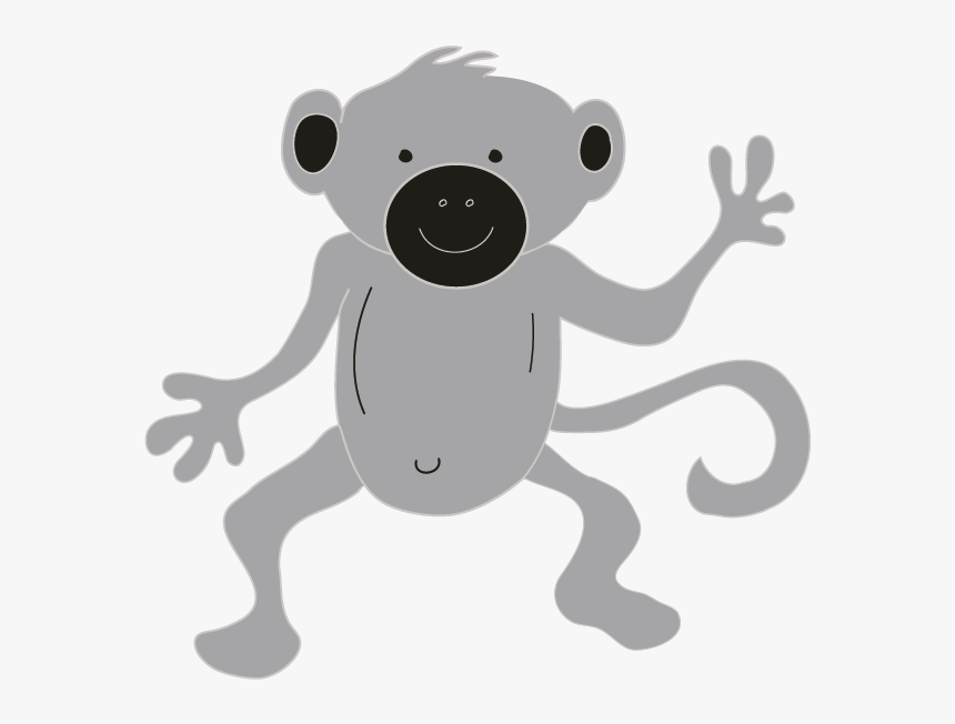 Smock Baby Monkey Motif - Cartoon, HD Png Download, Free Download