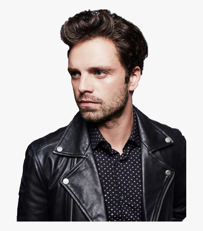 Transparent Bucky Barnes Png Sebastian Stan Leather Jacket Png