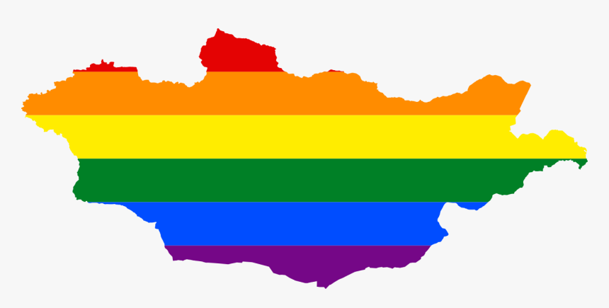 Lgbt Flag Map Of Mongolia - Mongolia Flag Map Png, Transparent Png, Free Download