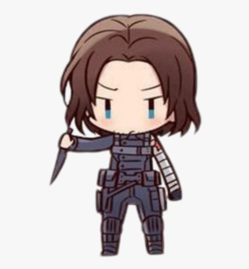 #bucky #jamesbarnes #wintersolider #whitewolf #buckybarnes - Bucky Barnes Anime Chibi, HD Png Download, Free Download