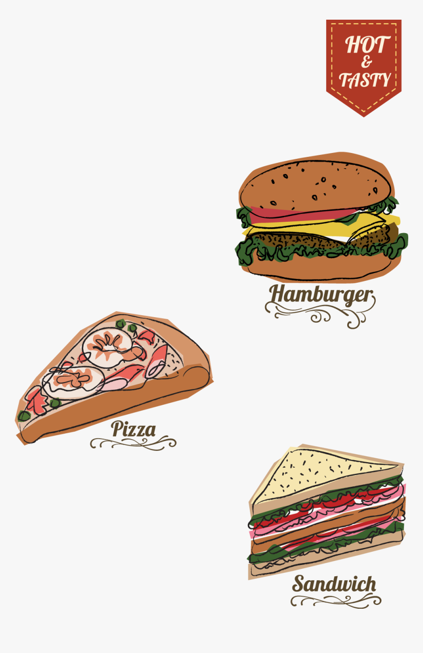 Hot Lunch Png Free - Hamburger, Transparent Png, Free Download