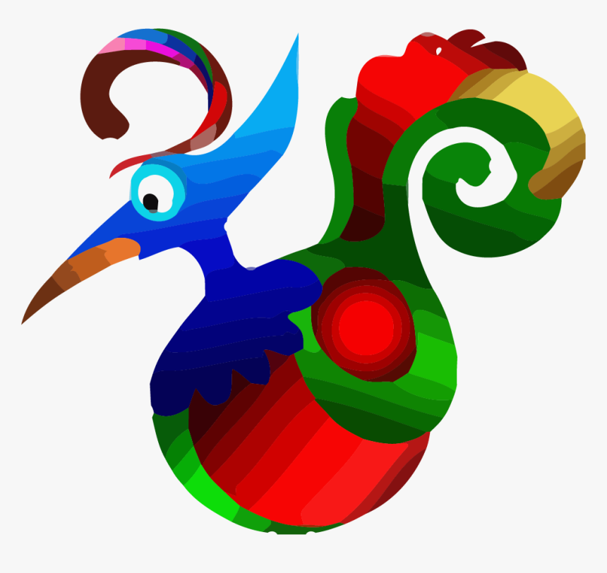 Colorful Bird Object Clipart Png - Rainbow Bird Of Paradise, Transparent Png, Free Download