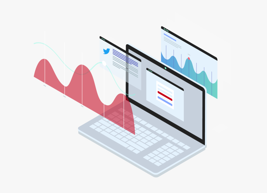 Laptop And Charts - Analytics Isometric, HD Png Download, Free Download