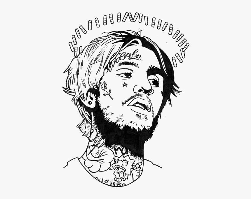 Lil Peep Line Drawing, HD Png Download, Free Download