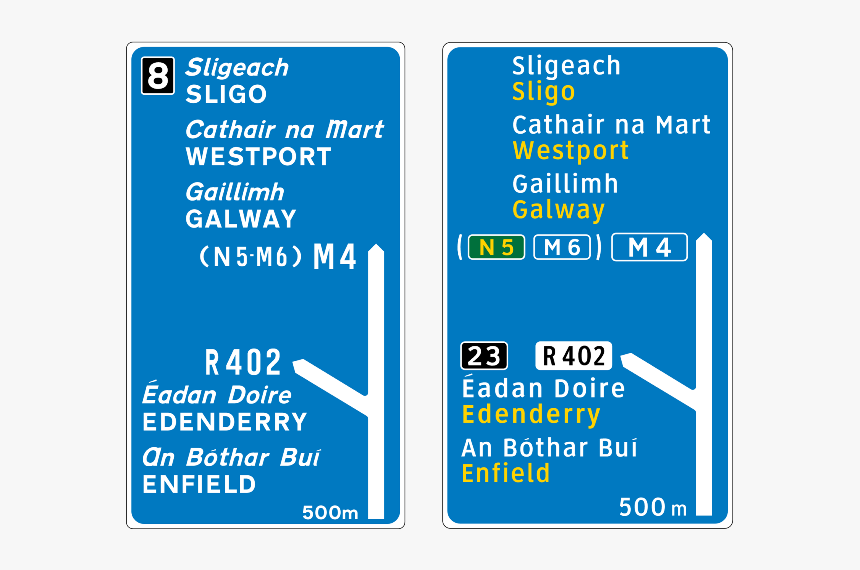 Road Signs In Ireland, HD Png Download, Free Download