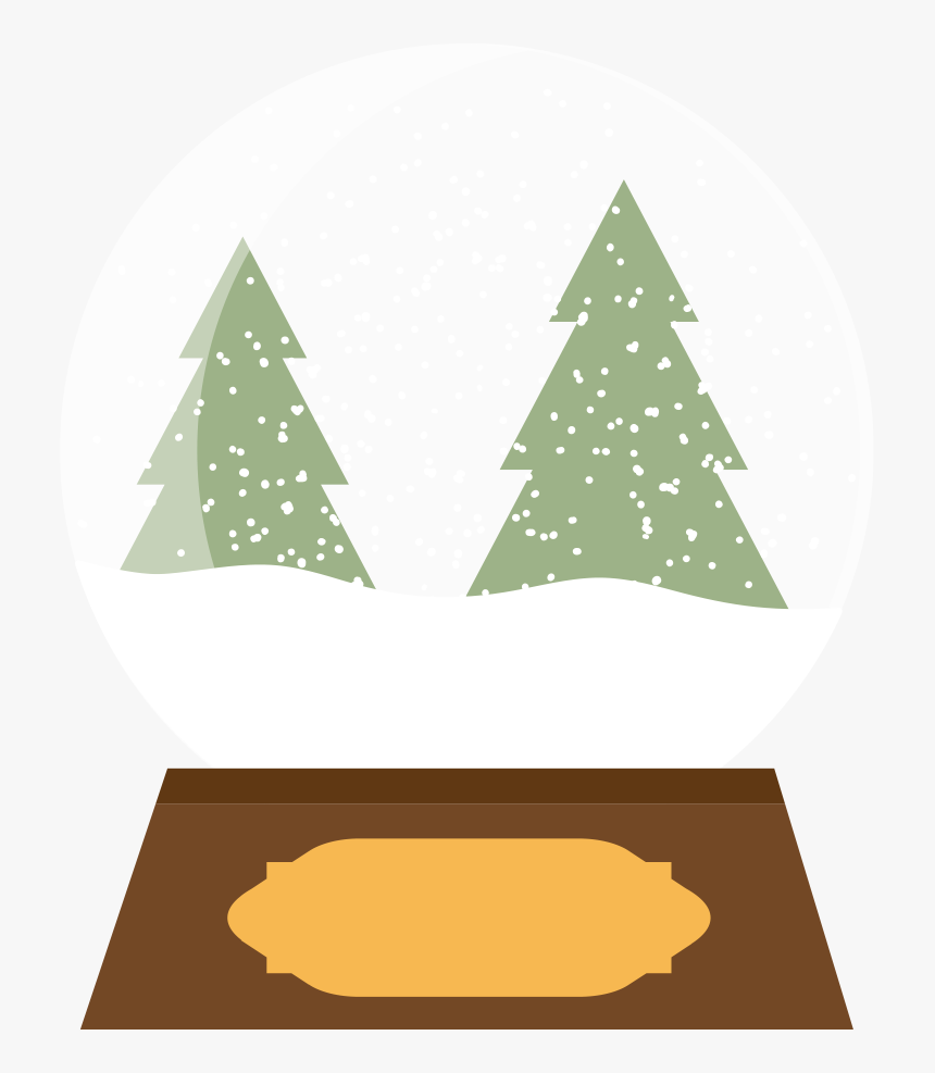 This Is A Sticker Of A Snow Globe - Christmas Tree, HD Png Download, Free Download