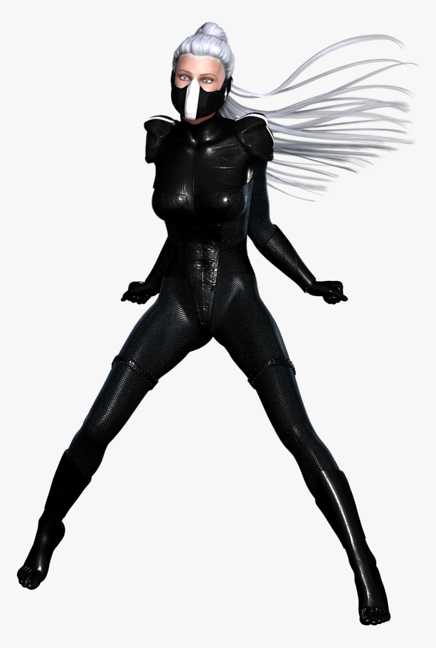 Woman Ninja Black Leather Suit - Spider Man New Black Suit, HD Png Download, Free Download