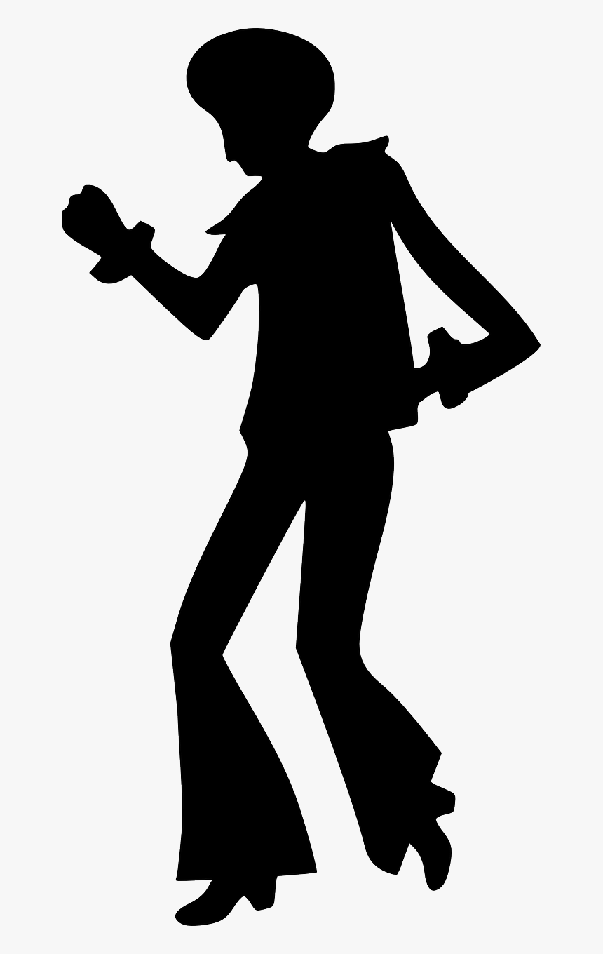 Disco Dancer Silhouette Png, Transparent Png, Free Download