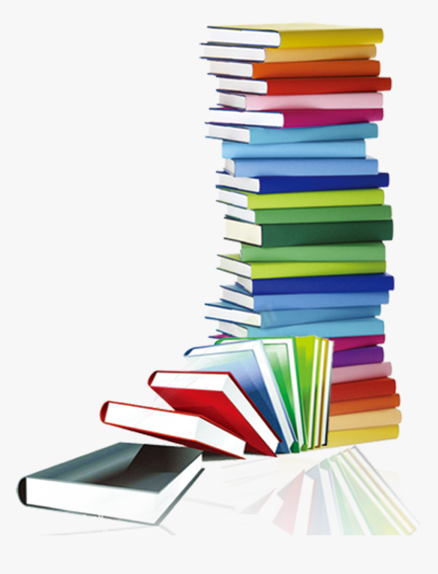 tall stack of books clipart free