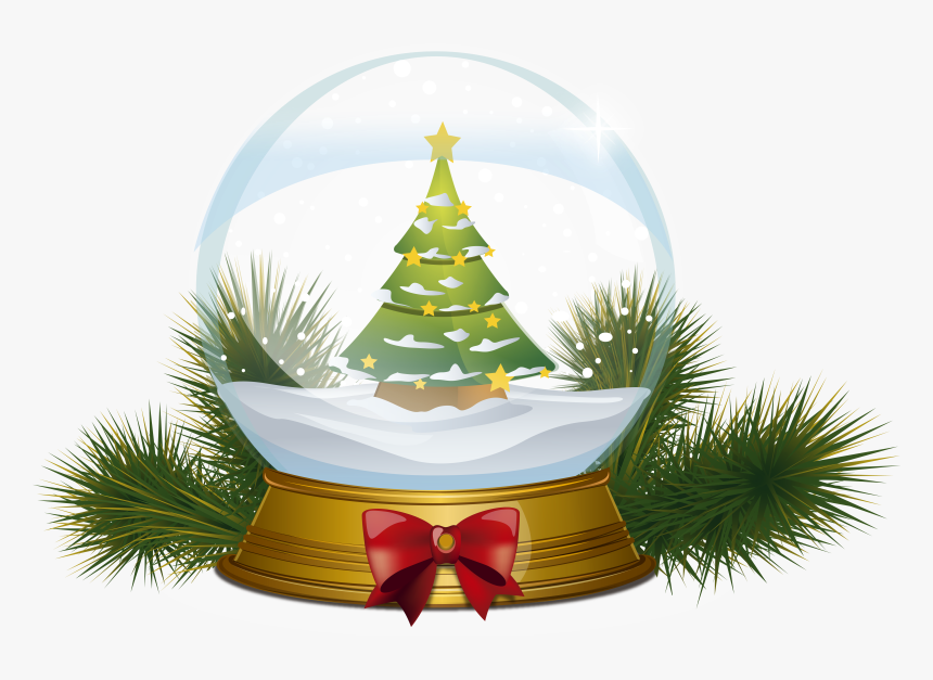 Clipart Tree Snow - Transparent Background Snowglobe Clipart Png, Png Download, Free Download