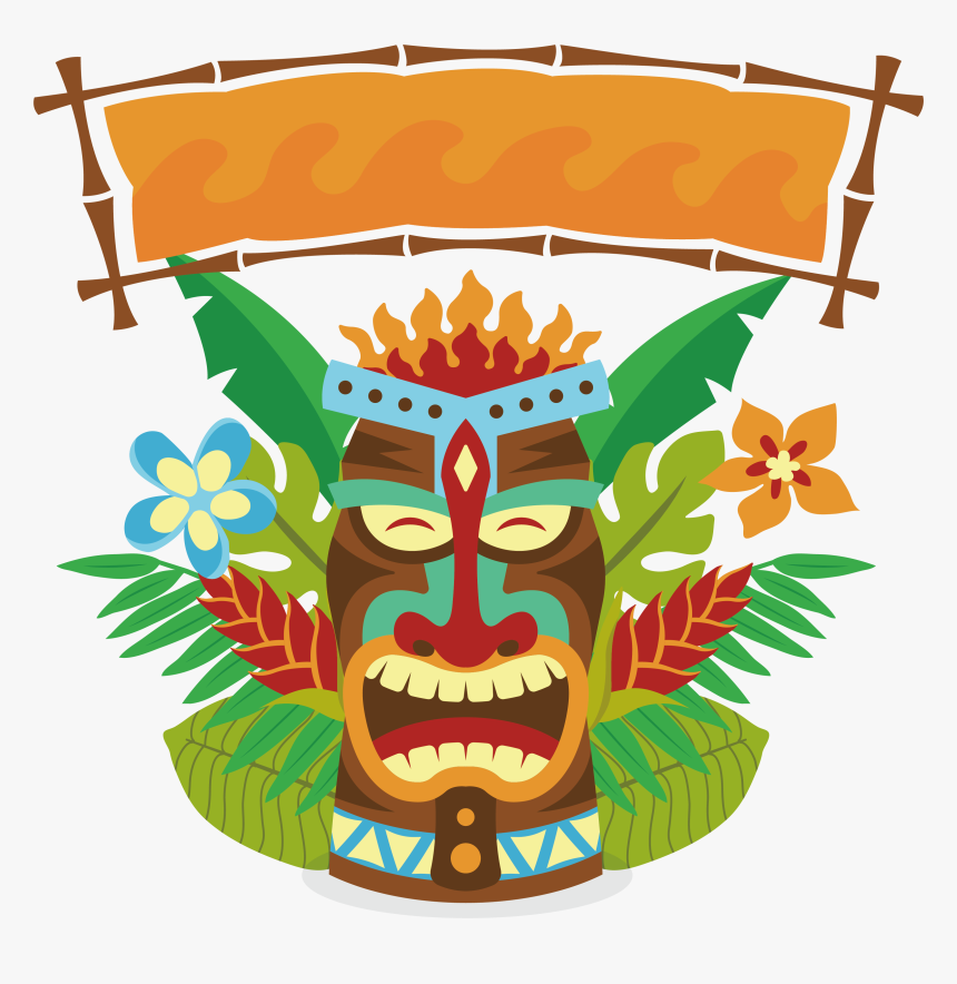 Easy Vector Tiki Banner Freeuse Stock - Tiki Png, Transparent Png, Free Download