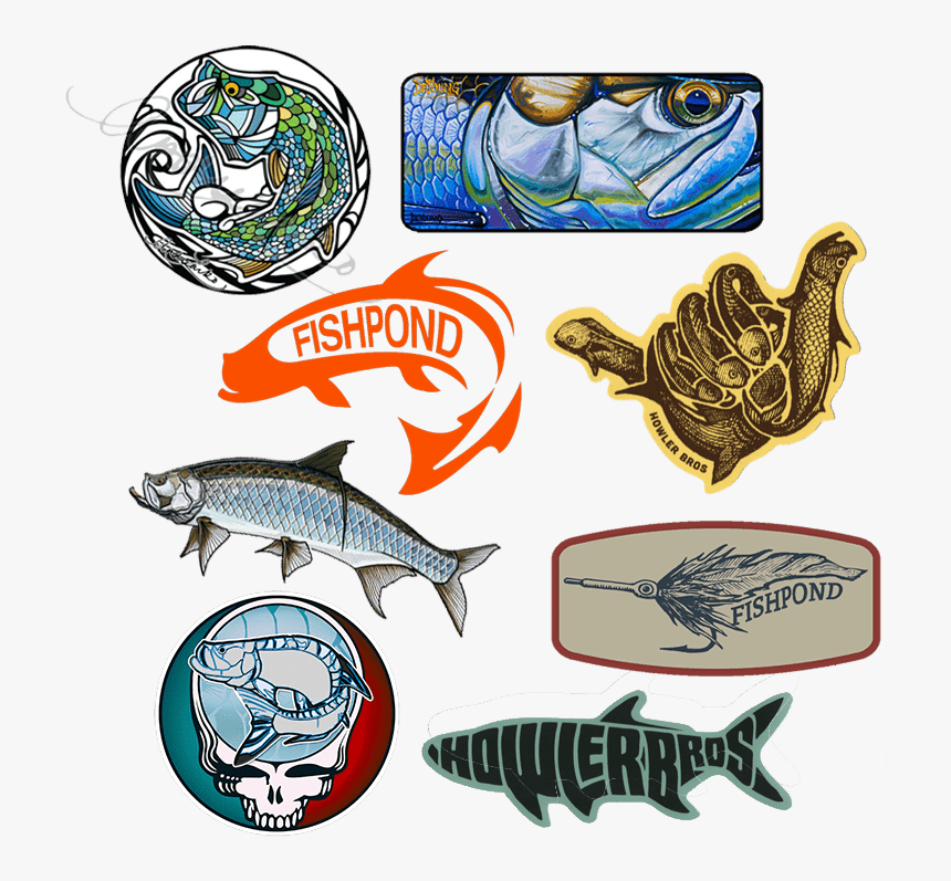 Simms Woodblock Redfish Decal Png Fly Decals - Fishing Sticker