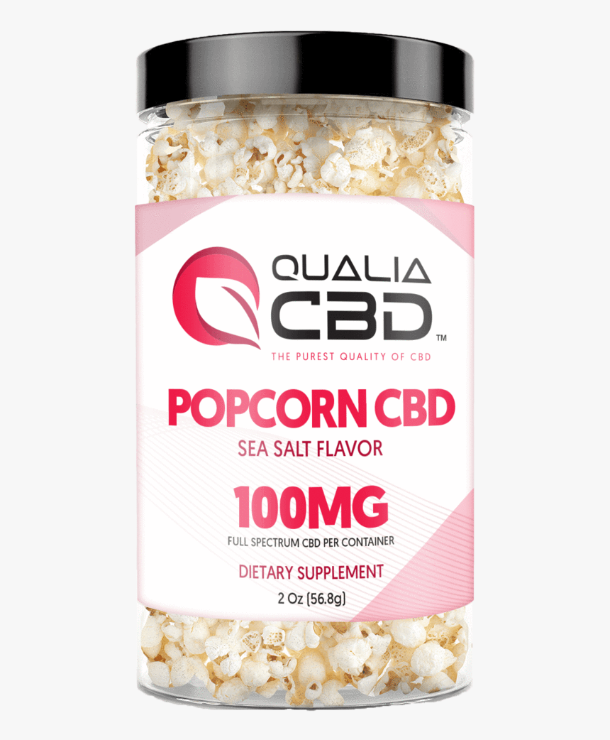 Cbd Popcorn 100mg Sea Salt Flavor - Bath Bomb Packaging Cbd, HD Png Download, Free Download